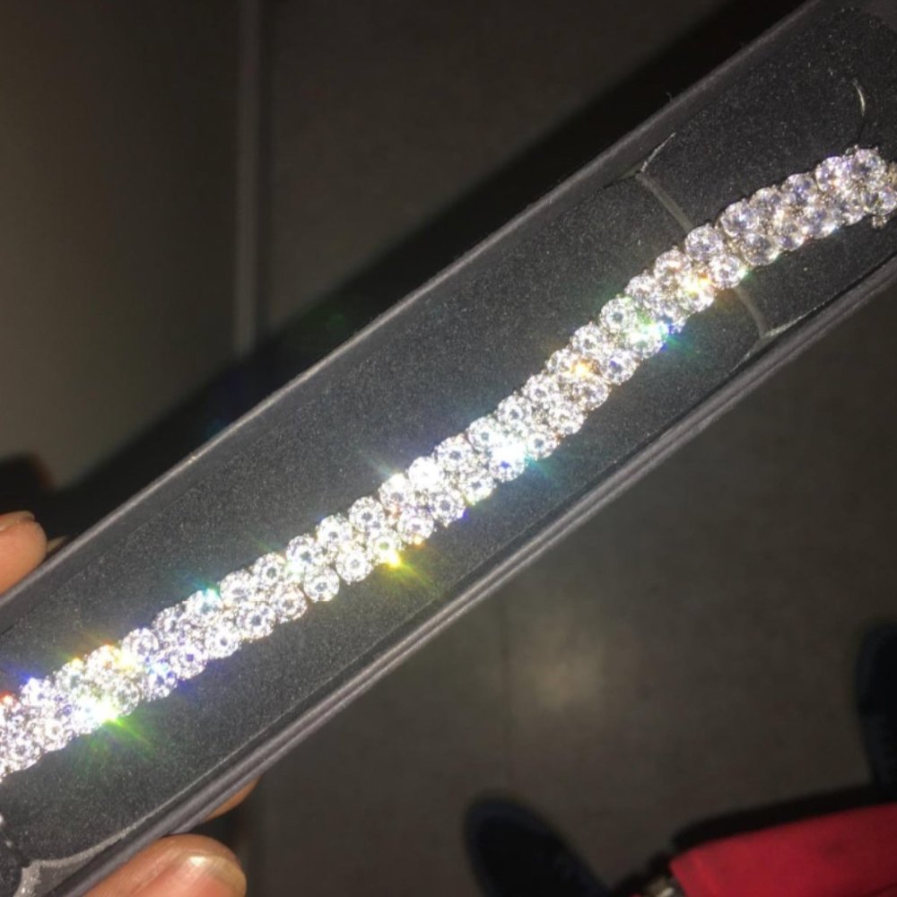 AAA Tennis Bracelet 18k Platinum Plating 7"